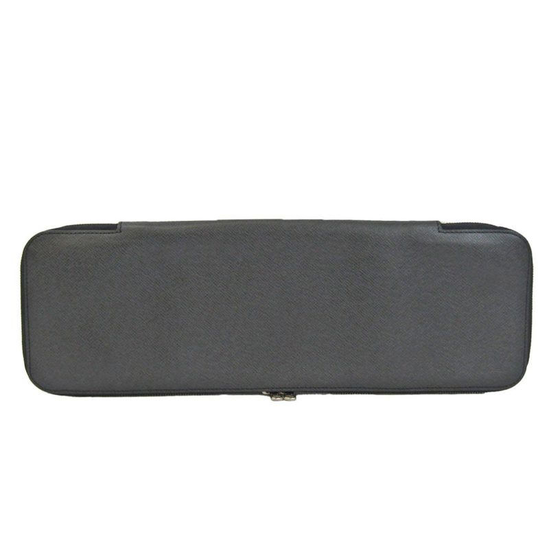 LOUIS VUITTON Etui 5 Cravat Tie Case M30302 Men's Cravat Taiga Leather Black - Logoexplore