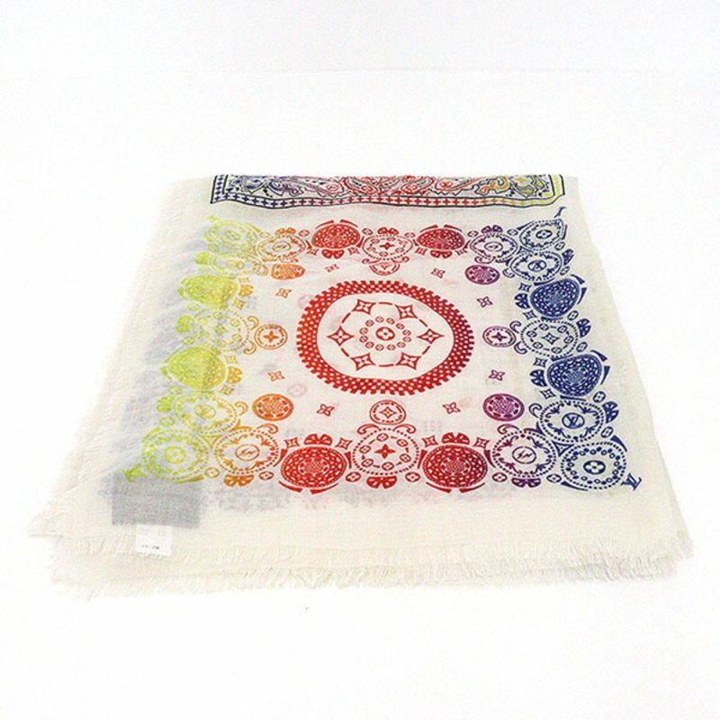 LOUIS VUITTON Fragment Ettore Bandana Rainbow Stole Cashmere Silk Hiroshi Fujiwara Limited - Logoexplore - Image 2