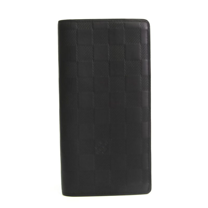 Louis Vuitton Damier Infini Brazza Wallet N63010 Men's Damier Infini Long Wallet (bi-fold) Onyx - Logoexplore