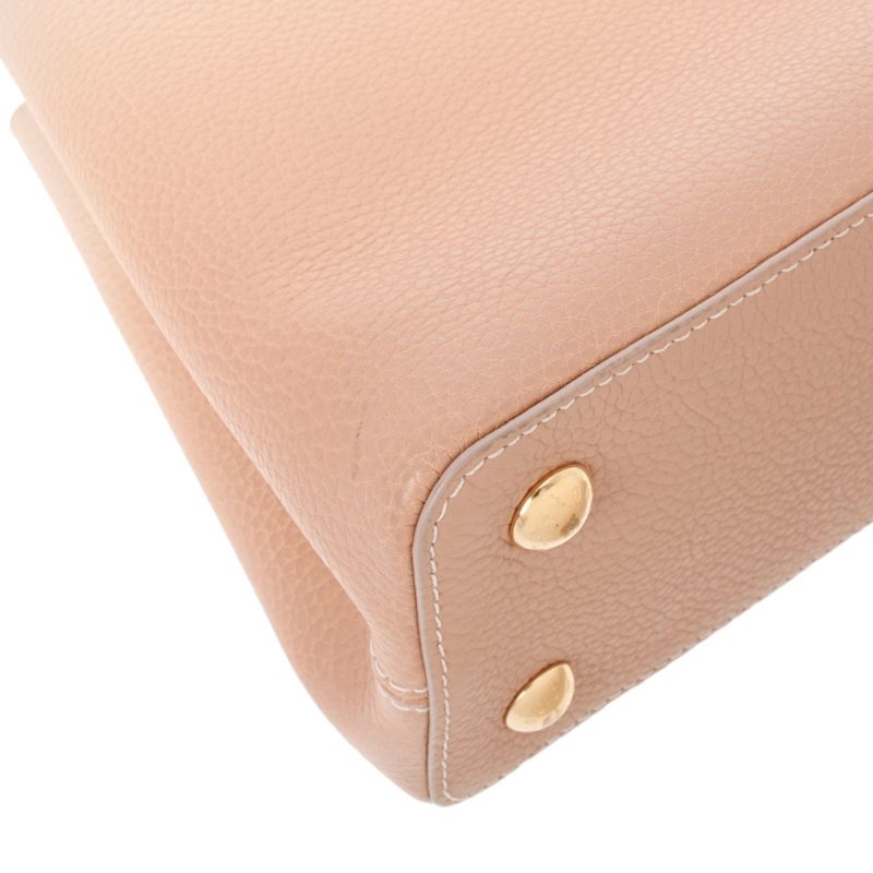 LOUIS VUITTON Capucines PM Beige Gradient M53250 Women's Taurillon Leather Handbag - Logoexplore - Image 7