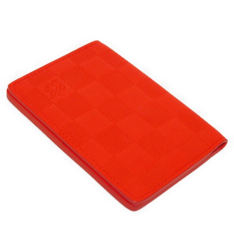LOUIS VUITTON Card Case Organizer de Poche Logo Red Old Model Pass Damier Infini Fusion N63013 Men's - Logoexplore - Image 4