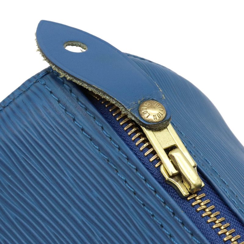 LOUIS VUITTON Epi Speedy 30 Handbag Boston Bag Leather Toledo Blue M43005 - Logoexplore - Image 8