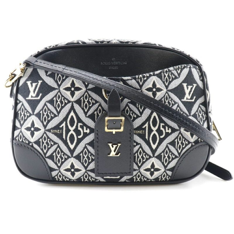 LOUIS VUITTON Deauville Mini SINCE1854 Nicolas Ghesquiere M57205 x Monogram Jacquard Black PL3270 Women's Shoulder Bag - Logoexplore