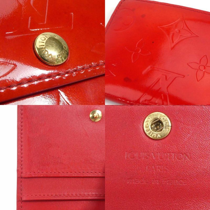 LOUIS VUITTON coin case card monogram verni patent leather red gold ladies - Logoexplore - Image 5
