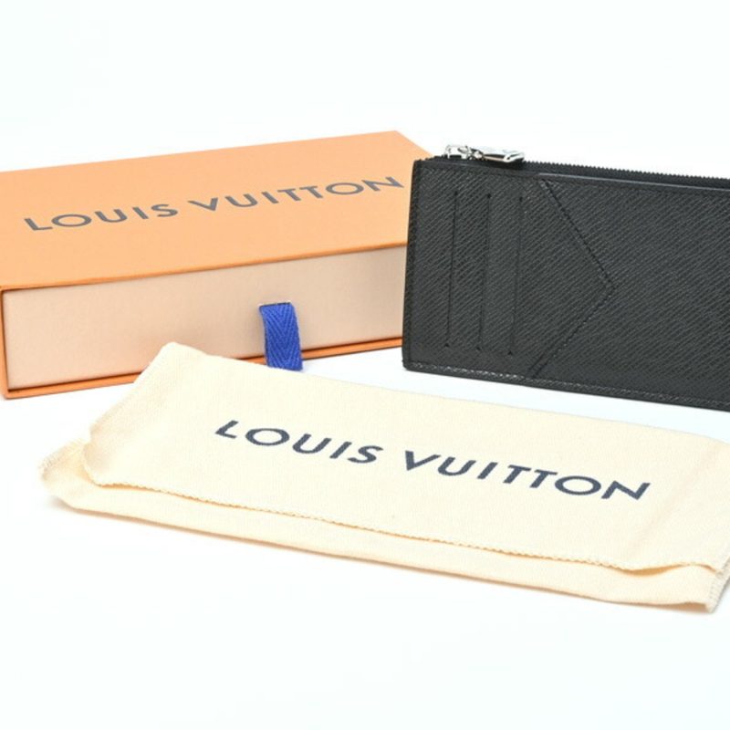 LOUIS VUITTON Coin Card Holder Zip Case M62914 Taiga Noir - Logoexplore - Image 5