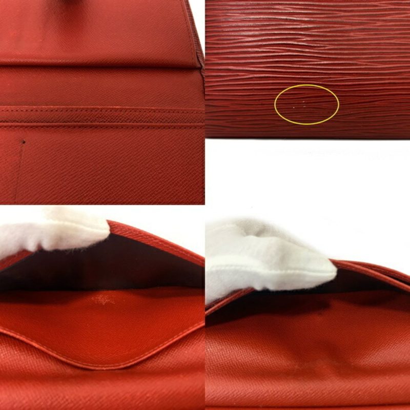 Louis Vuitton Continental Vienois Castilian Red Epi M63257 Gamaguchi Long Wallet Leather MI0032 LOUIS VUITTON Ladies - Logoexplore - Image 9