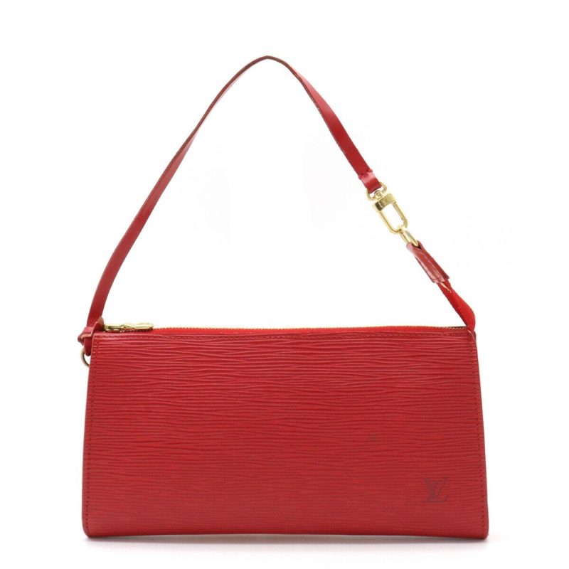 LOUIS VUITTON Epi Pochette Accessoire Handbag Leather Red Castilian M52947 - Logoexplore