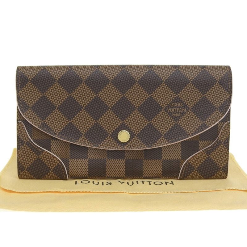 Louis Vuitton Damier Portefeuille Long Wallet with Kaisahock Pink Rose Ballerine N61227 - Logoexplore