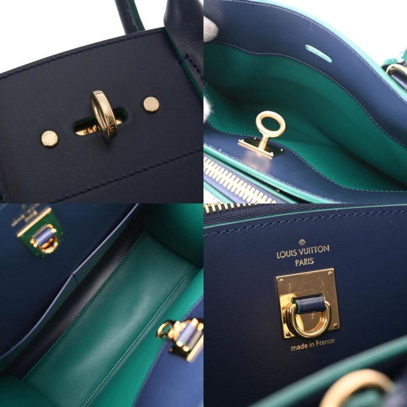 LOUIS VUITTON City Steamer MM Navy/Green Women's Leather Bag - Logoexplore - Image 9