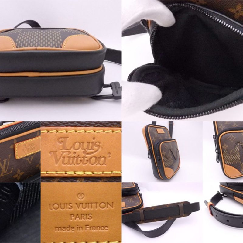 LOUIS VUITTON Crossbody Shoulder Bag Damier Giant Amazon Sling Brown Canvas x Monogram Men's N40379 - Logoexplore - Image 5