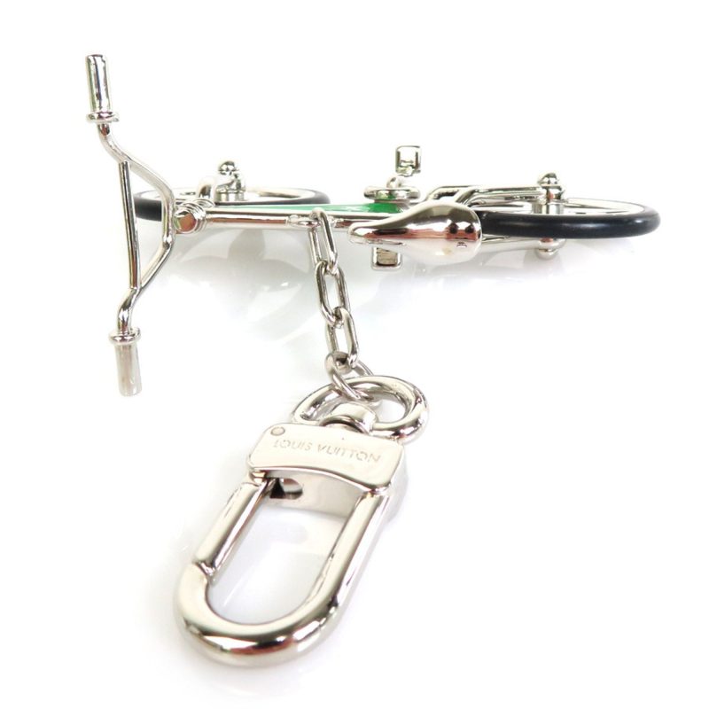 LOUIS VUITTON Charm Keychain Bijou Sac Bike Metal Silver x Green Unisex M77148 - Logoexplore - Image 3