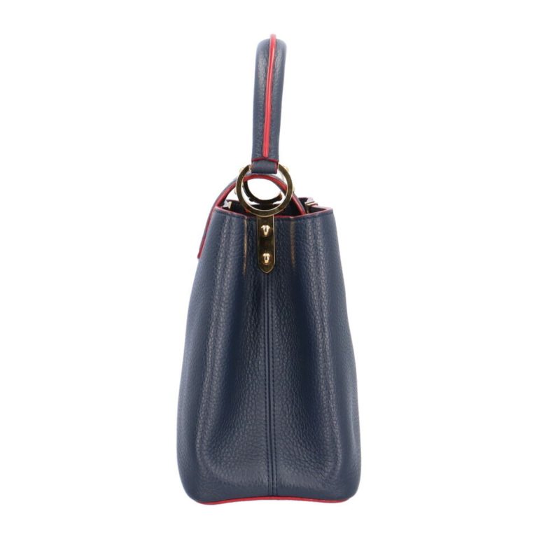 LOUIS VUITTON Capucines MM Shoulder Bag Leather M42253 Navy Ladies - Logoexplore - Image 4