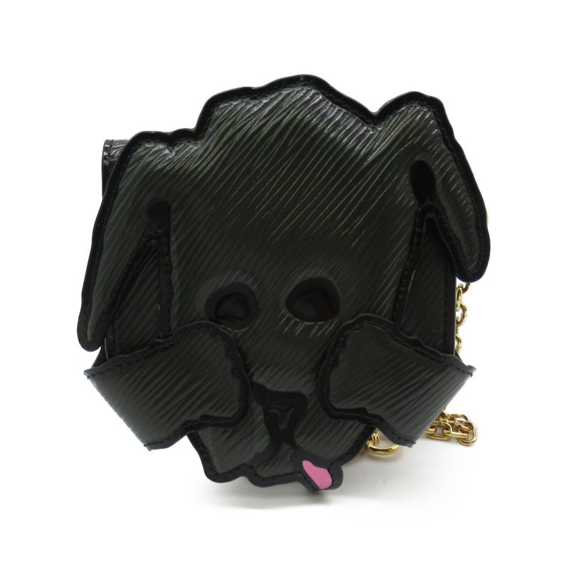 LOUIS VUITTON dog card holder Black Black Epi leather M63897 - Logoexplore