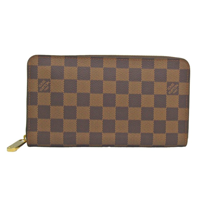 LOUIS VUITTON Damier Zippy Organizer N60003 Men,Women Damier Canvas Long Wallet [bi-fold] Ebene - Logoexplore