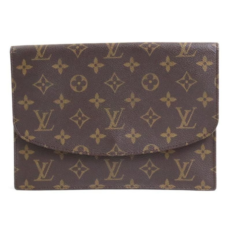 LOUIS VUITTON Clutch Bag Monogram Pochette Lava 23 Canvas Brown Unisex M51940 - Logoexplore