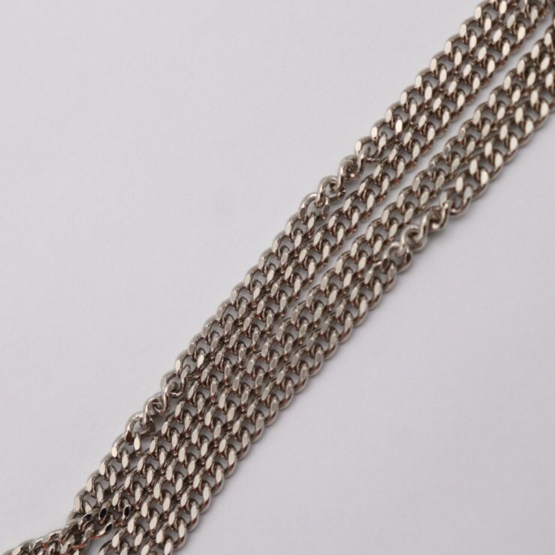 LOUIS VUITTON Collier Plate Damier Perforate Necklace M64191 Metal Silver Black Pendant - Logoexplore - Image 3