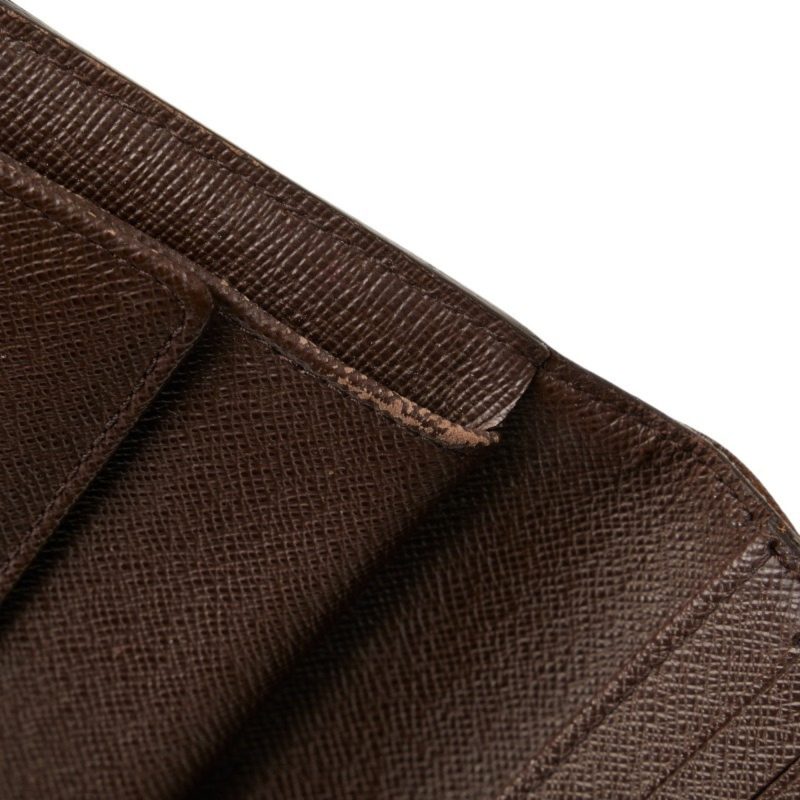 LOUIS VUITTON Damier Portefeuille International Long Wallet N61217 Ebene Brown PVC Leather Women's - Logoexplore - Image 7