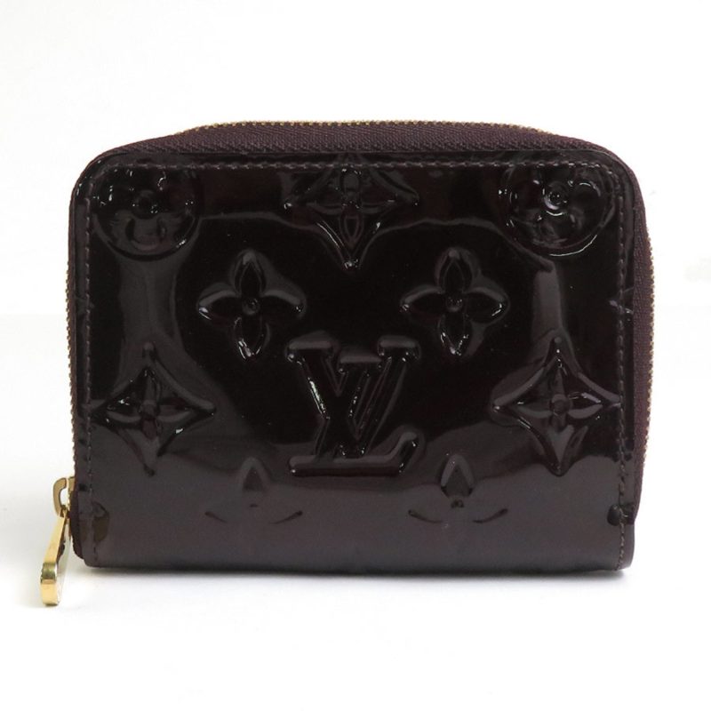 LOUIS VUITTON Coin Case Wallet Monogram Vernis Zippy Purse Amaranto Unisex M93607 - Logoexplore