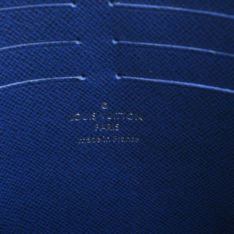 LOUIS VUITTON Eclipse Taigarama Pochette Voyage MM Clutch Bag Second M30423 Blue Men's - Logoexplore - Image 5