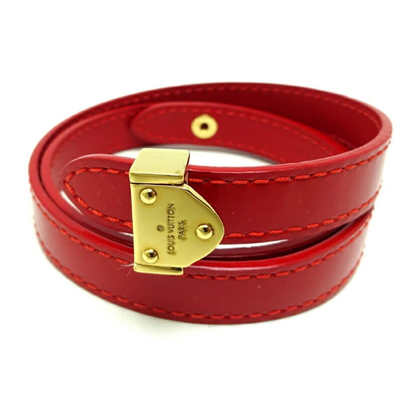 Louis Vuitton Brasserie Box It Women's Bracelet M6741 Vernis Rouge (Red) - Logoexplore