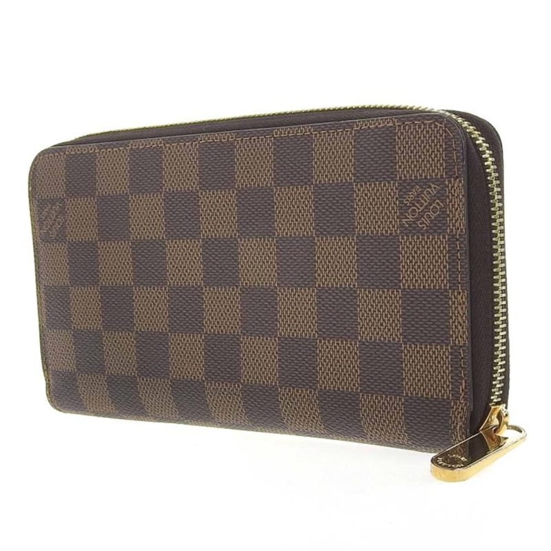 LOUIS VUITTON Damier Zippy Round Long Wallet Ebene Rose Ballerine N60046 - Logoexplore - Image 2