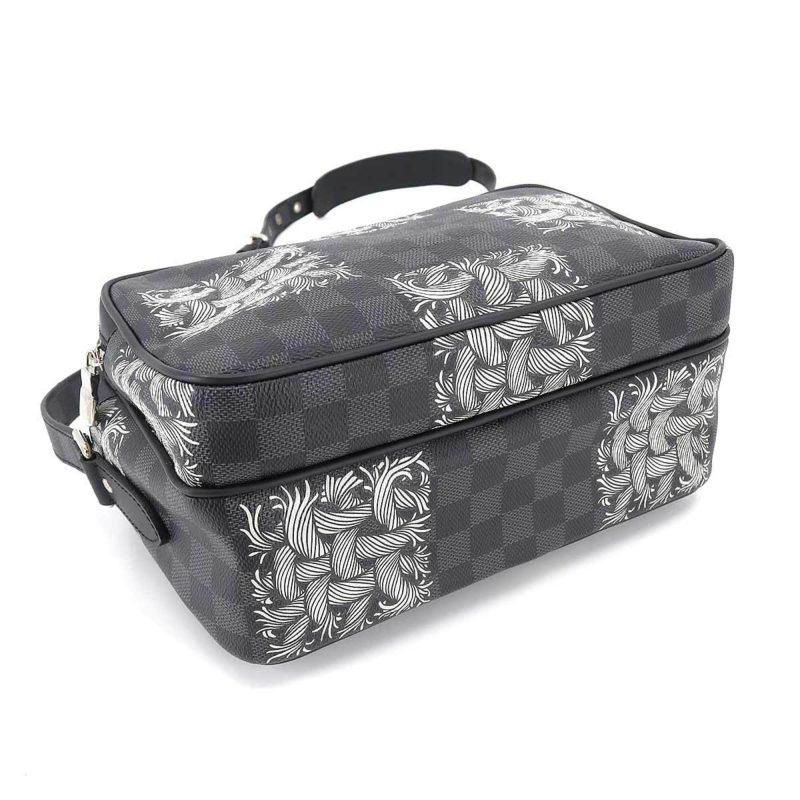 LOUIS VUITTON Damier Graphite Christopher Nemeth Nile PM Shoulder Bag N41572 Silver Hardware Nail - Logoexplore - Image 4