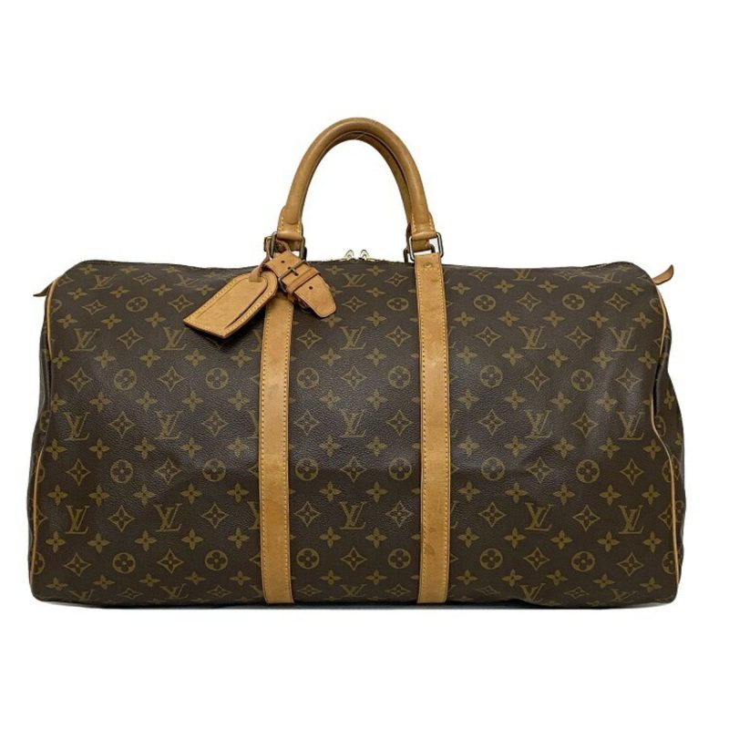 Louis Vuitton Boston Bag Keepol 55 Brown Beige Monogram M41424 Nume MI0951 LOUIS VUITTON Handbag Unisex Louis Vuitton - Logoexplore