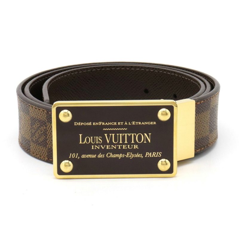 LOUIS VUITTON Damier Sainteur Enventour Belt Reversible #90 90/36 M9677U - Logoexplore