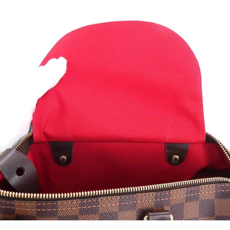 LOUIS VUITTON Damier Speedy 30 Hand Bag Ebene N41531 Brown Gold Hardware - Logoexplore - Image 7
