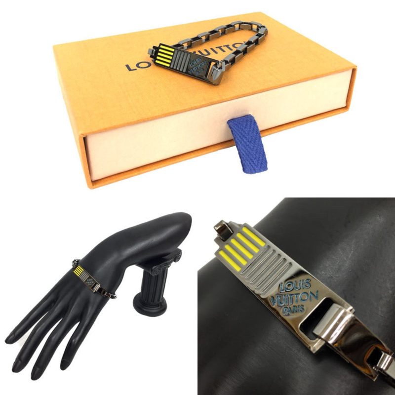 Louis Vuitton Damier Colors Bracelet MP2226 Metallic Silver Color Men's Accessories - Logoexplore - Image 2
