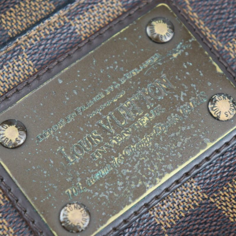 LOUIS VUITTON Bumbag Brooklyn Waist Bag N41101 Damier Canvas Ebene Gold Hardware Bronze Body Vuitton - Logoexplore - Image 6