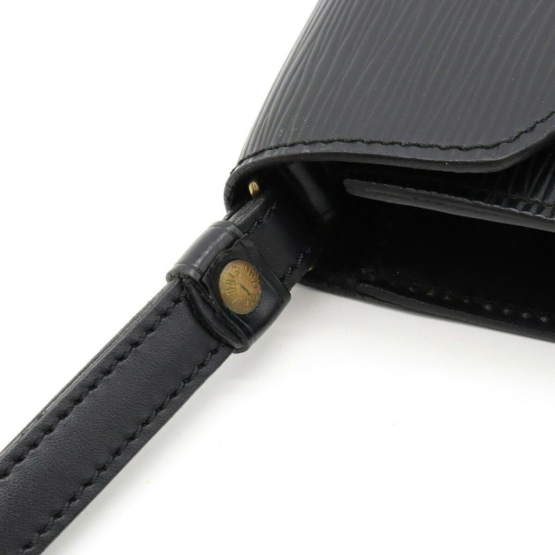 LOUIS VUITTON Epi Pochette Serie Dragonne Second Bag Noir Black Key Missing M52612 - Logoexplore - Image 4
