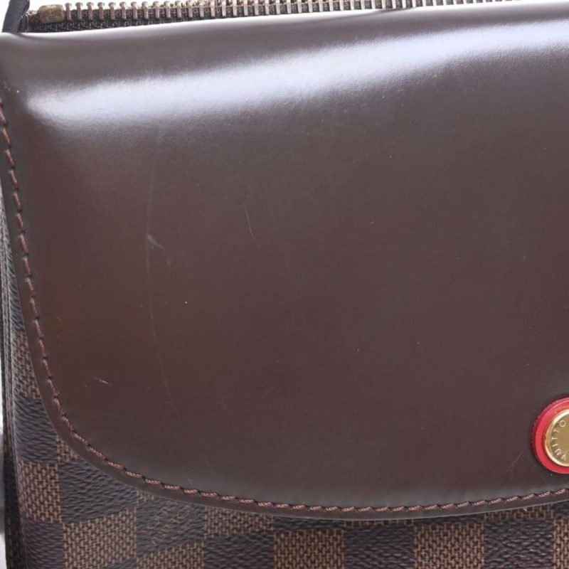 LOUIS VUITTON Damier Twice Shoulder Bag N48259 Brown/Red Ladies - Logoexplore - Image 9