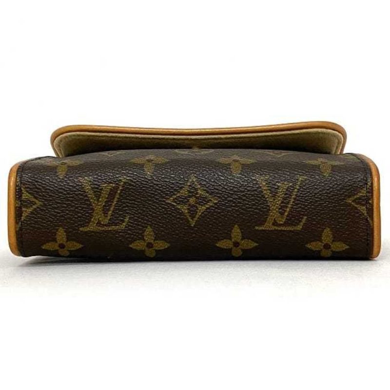 LOUIS VUITTON Body Bag Pochette Florentine Brown Beige Monogram M51855 S Size Canvas Nume FL0090 LB0070  Belt Waist Pouch Flap - Logoexplore - Image 4