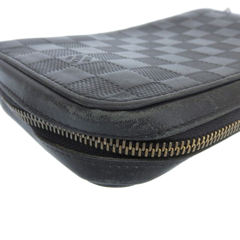 LOUIS VUITTON Damier Anfini Zippy XL Pouch Bag Onyx N61254 - Logoexplore - Image 6