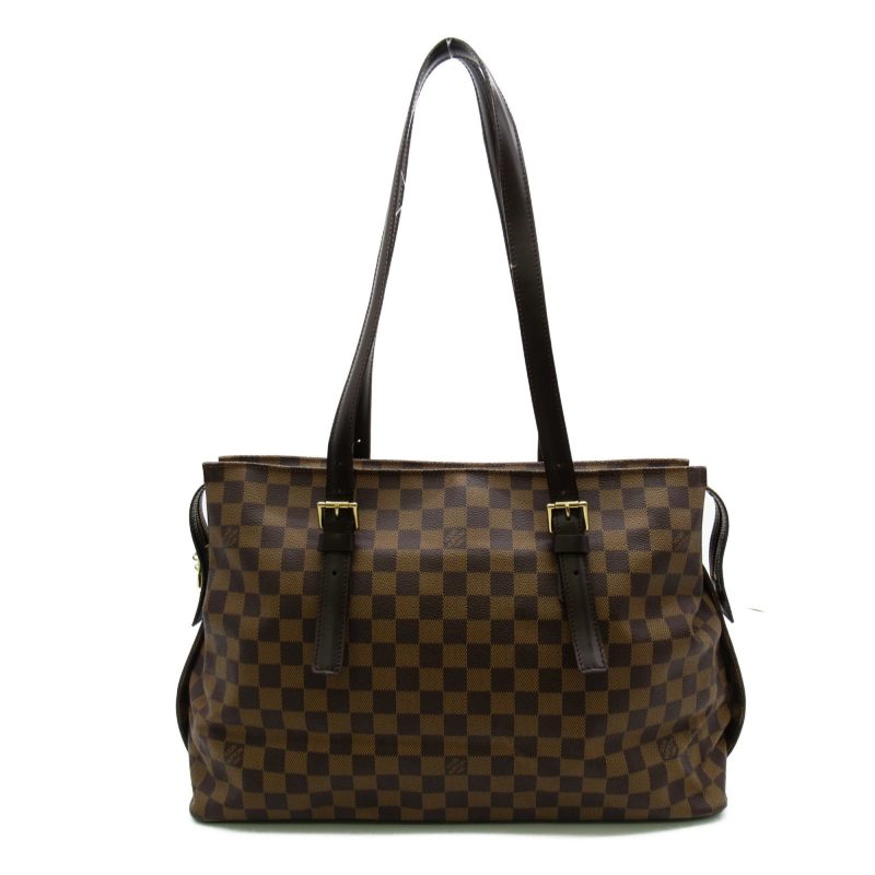LOUIS VUITTON Chelsea Tote Bag Brown Ebene Damier PVC coated canvas N51119 - Logoexplore