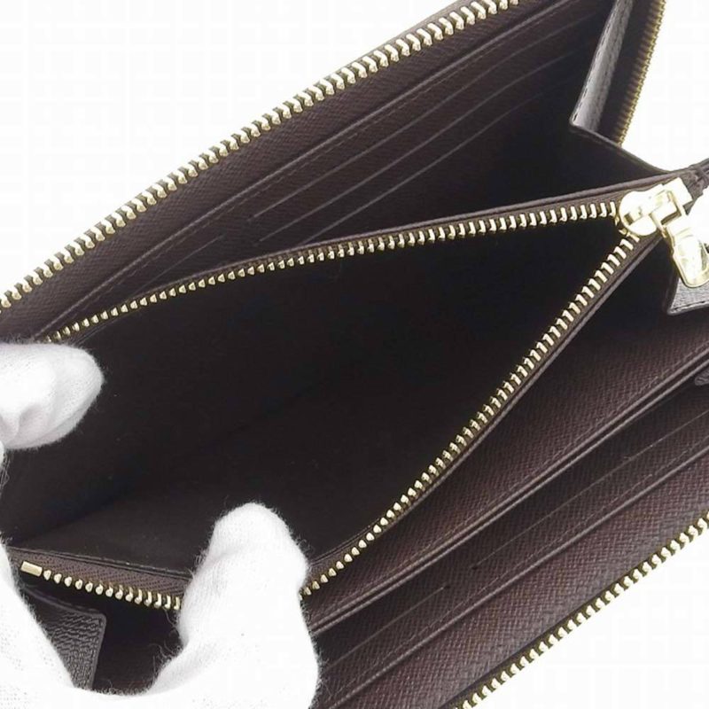LOUIS VUITTON Damier Zippy Round Long Wallet Ebene N41661 - Logoexplore - Image 4