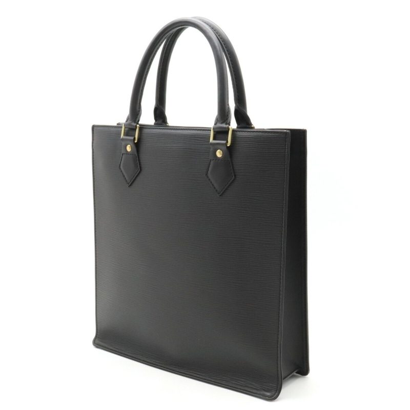 LOUIS VUITTON Epi Sac Pla PM Tote Bag Handbag Square Leather Noir Black M52742 - Logoexplore - Image 2