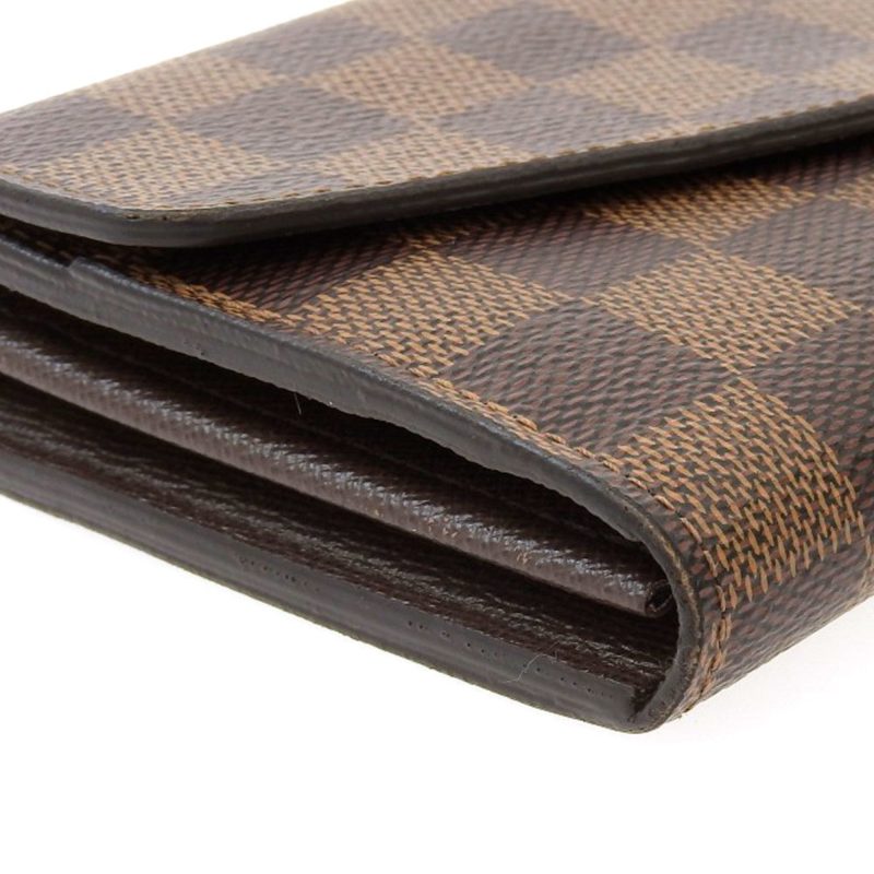 Louis Vuitton Damier Portefeuille Sarah long wallet with hook Ebene N63209 - Logoexplore - Image 3