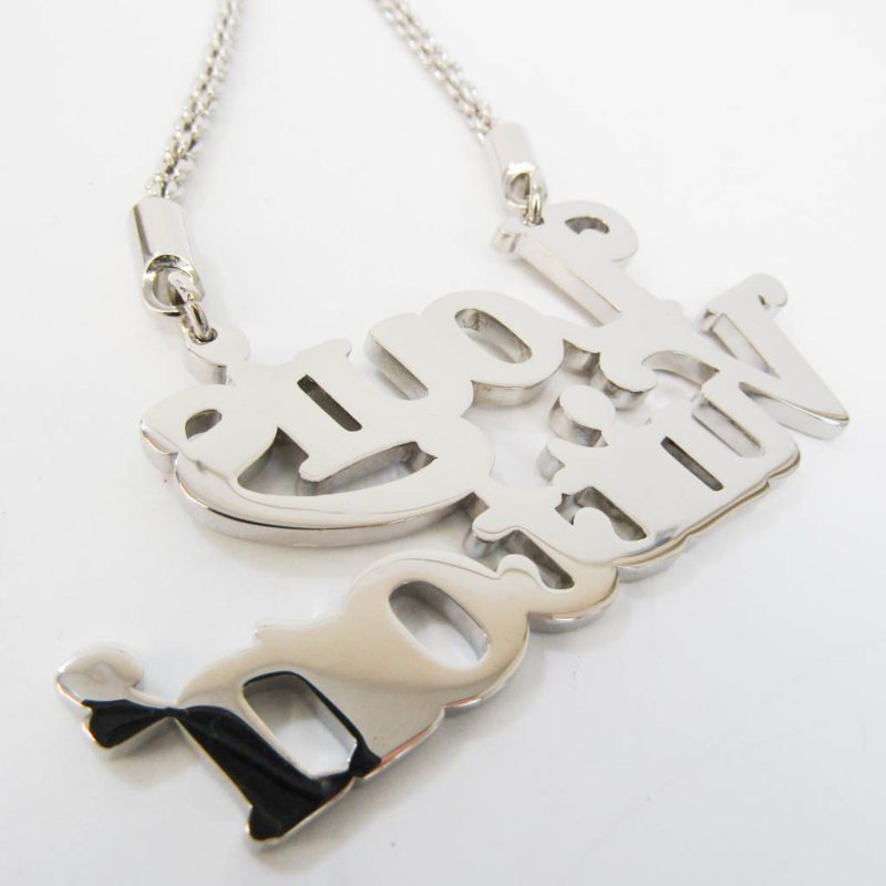 LOUIS VUITTON Colliersquard LV Strass MP2691 Metal,Rhinestone Men,Women Pendant Necklace [Silver] - Logoexplore - Image 3