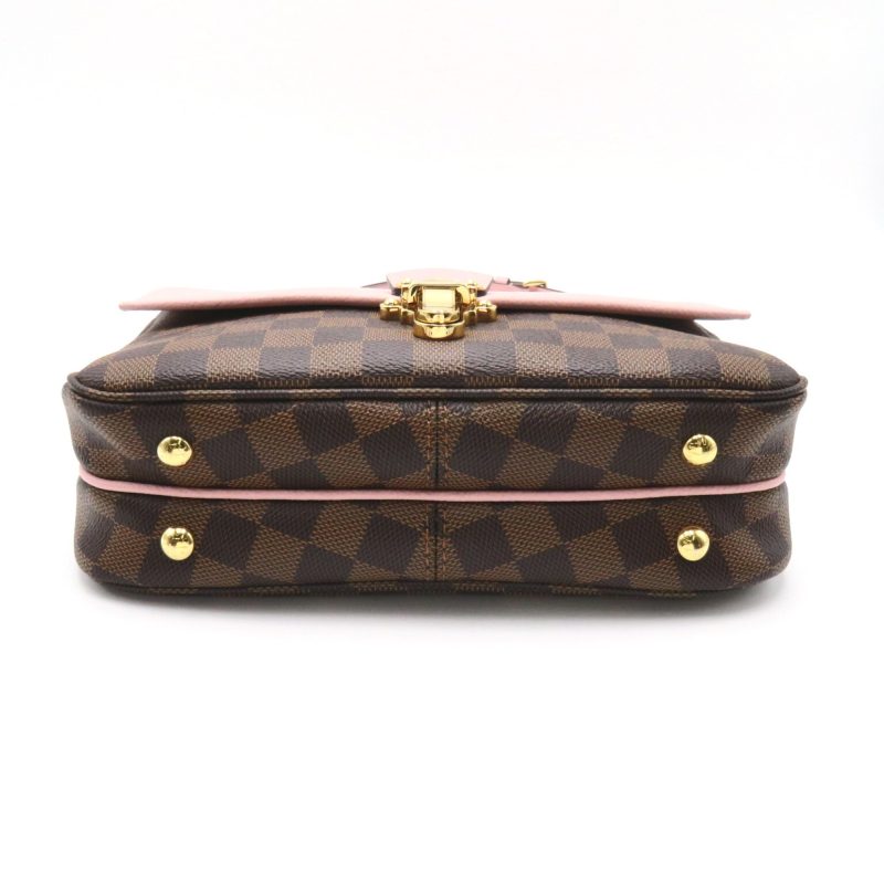 LOUIS VUITTON Brown Pink Magnolia Damier PVC coated canvas leather N44244 - Logoexplore - Image 4