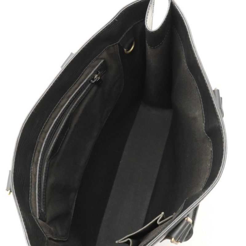 LOUIS VUITTON Epi Sac Pla Tote Bag Handbag Square Noir Black M59082 - Logoexplore - Image 5