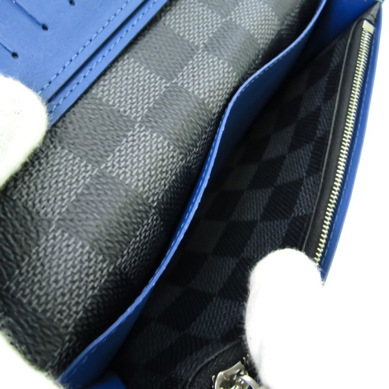 Louis Vuitton Damier Graphite Brazza Wallet N63266 Neptune Men's Damier Graphite Long Wallet (bi-fold) Blue - Logoexplore - Image 10