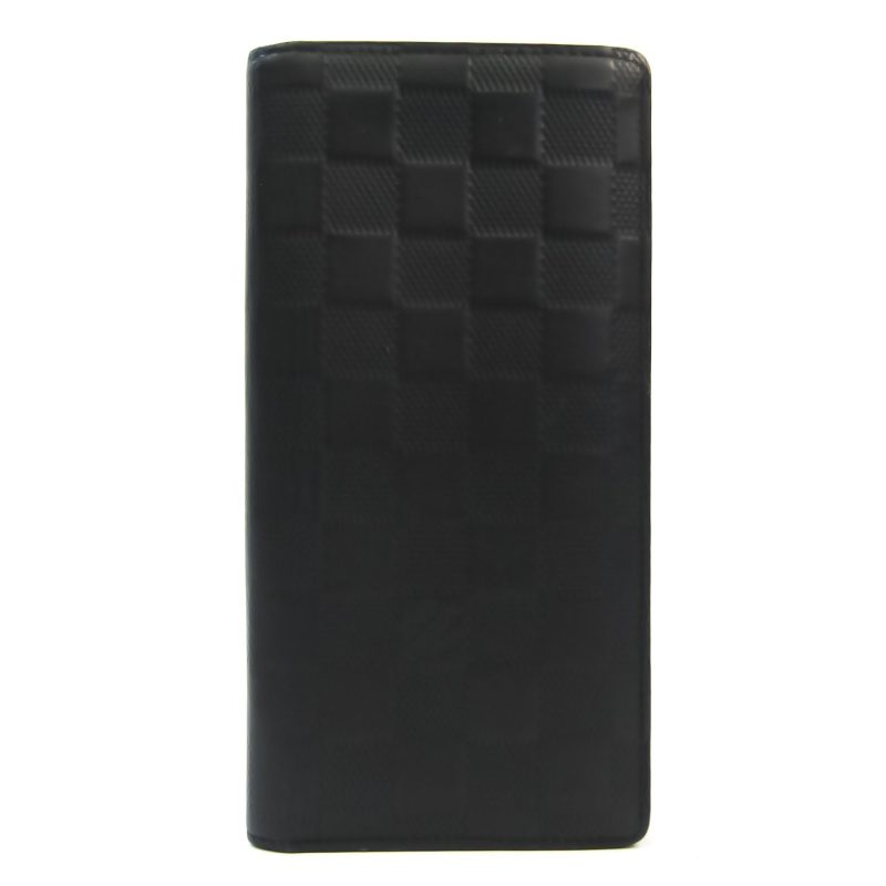 Louis Vuitton Damier Infini Brazza Wallet N63010 Men's Damier Infini Long Wallet (bi-fold) Onyx - Logoexplore