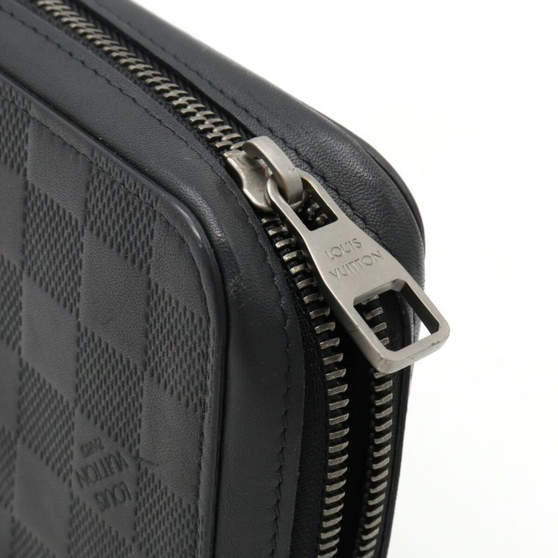 LOUIS VUITTON Damier Infini Zippy XL Second Bag Clutch Leather Onyx Black Men's N61254 - Logoexplore - Image 8