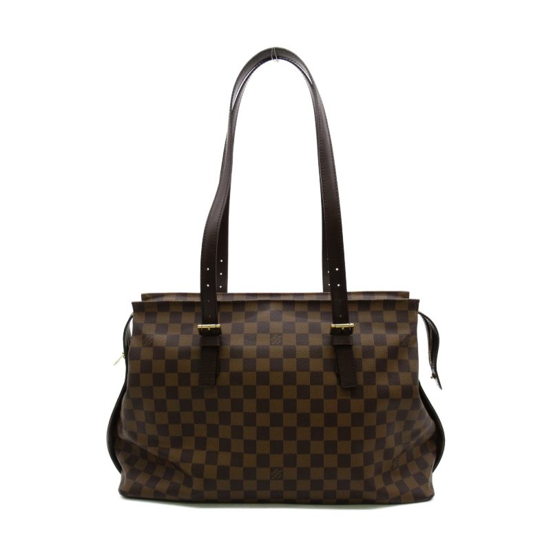 LOUIS VUITTON Chelsea Tote Bag Brown Ebene Damier PVC coated canvas N51119 - Logoexplore - Image 2