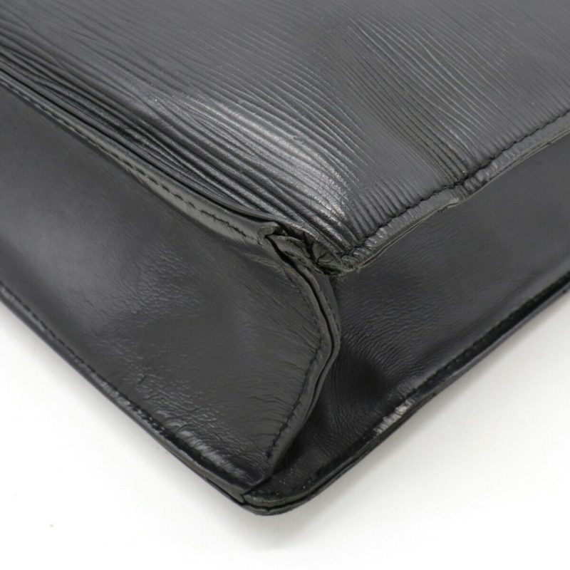 LOUIS VUITTON Epi Sac Pla Tote Bag Handbag Square Noir Black M59082 - Logoexplore - Image 3