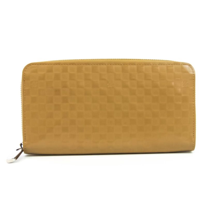Louis Vuitton Damier Facet Zippy Wallet M94442 Unisex Leather Long Wallet (bi-fold) Beige - Logoexplore