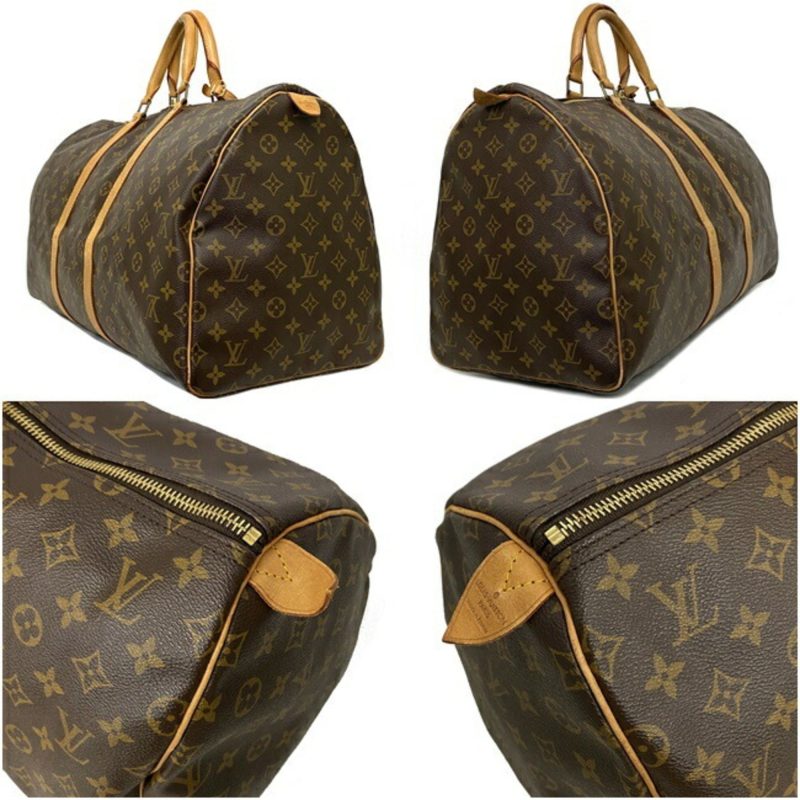 Louis Vuitton Boston Bag Keepol 55 Brown Beige Monogram M41424 Nume MI0951 LOUIS VUITTON Handbag Unisex Louis Vuitton - Logoexplore - Image 3