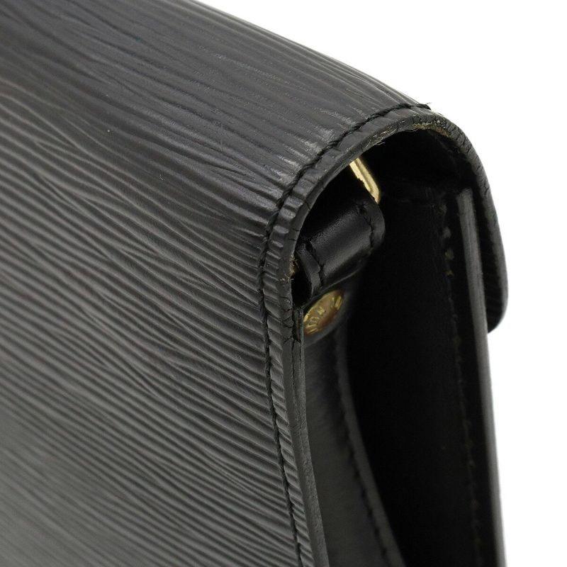 LOUIS VUITTON Epi Pochette Serie Dragonne Second Bag Noir Black Key Missing M52612 - Logoexplore - Image 8